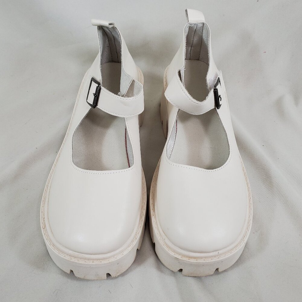 White Mary Janes Platforms 40 costume party halloween